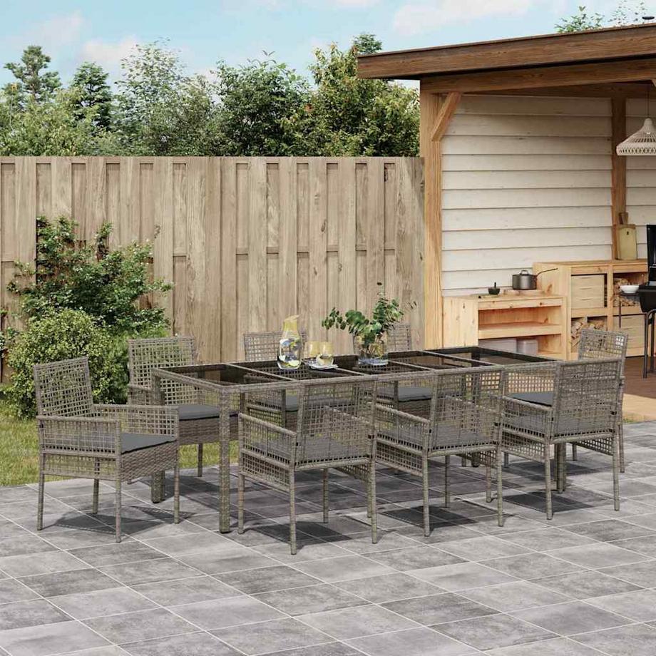 VidaXL Set da Pranzo per Giardino Polyrattan  