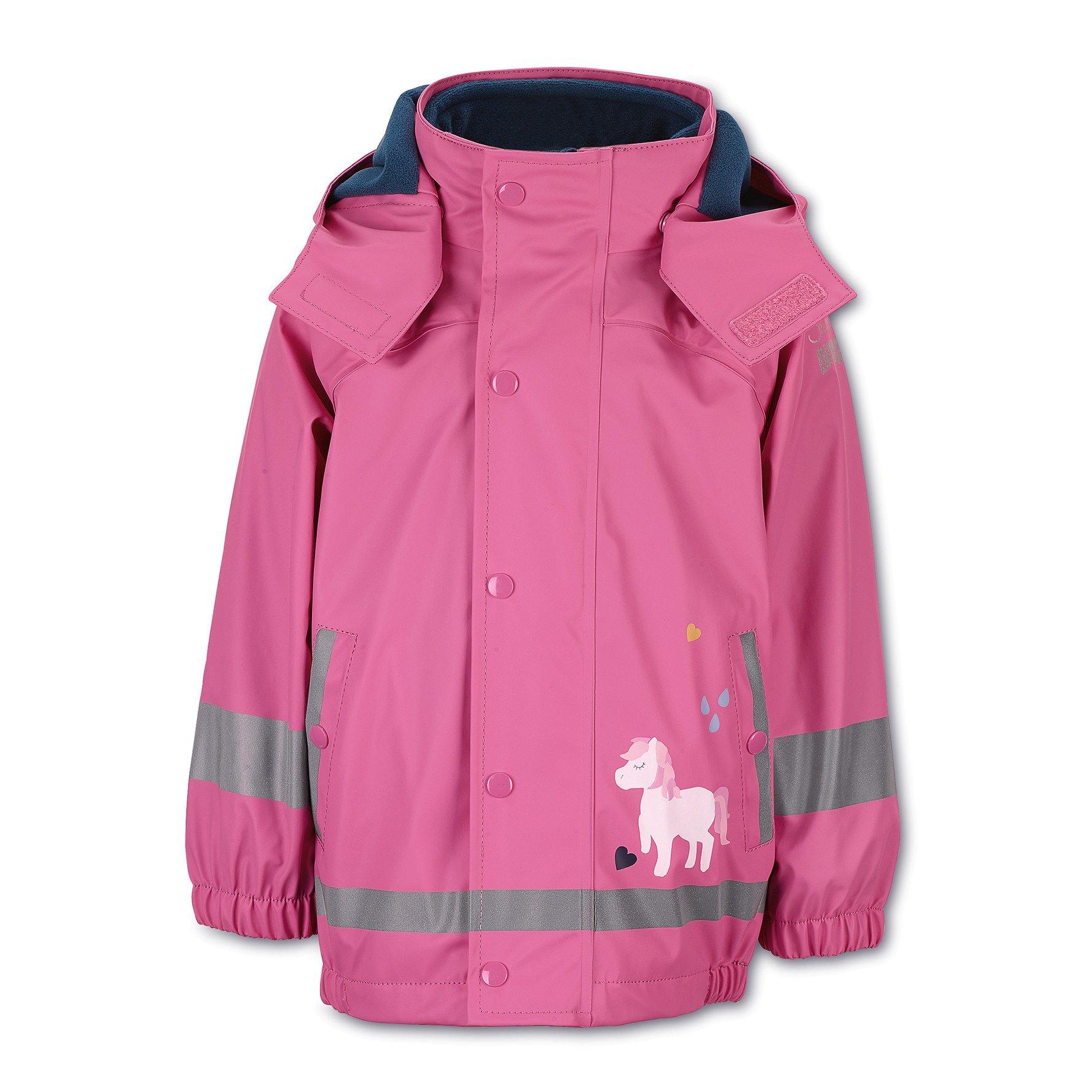 Image of 3-in-1 Regenjacke Mit Fleece-innenjacke Pony Mädchen Rosa 86