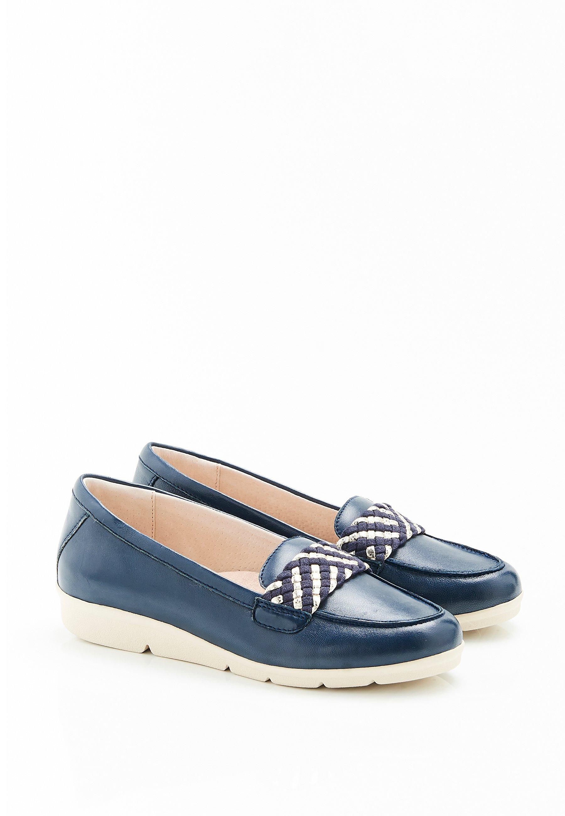 Image of Mokassins Mit Schnürung, Absatz 3 Cm. Damen Blau 36