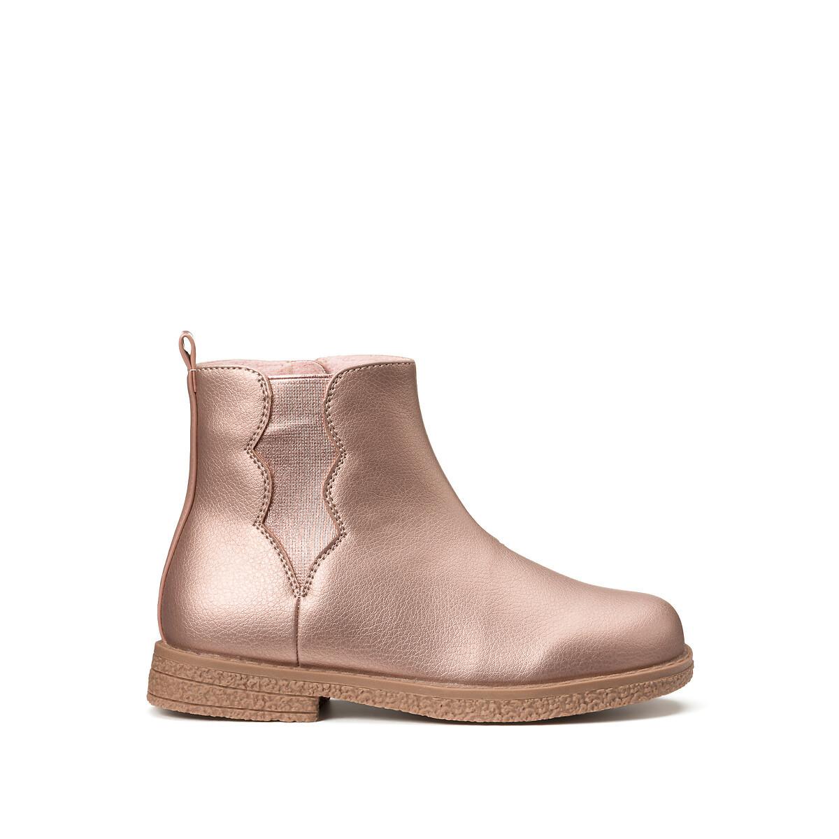 Image of Boots Mit Reissverschluss Damen Rosa 33
