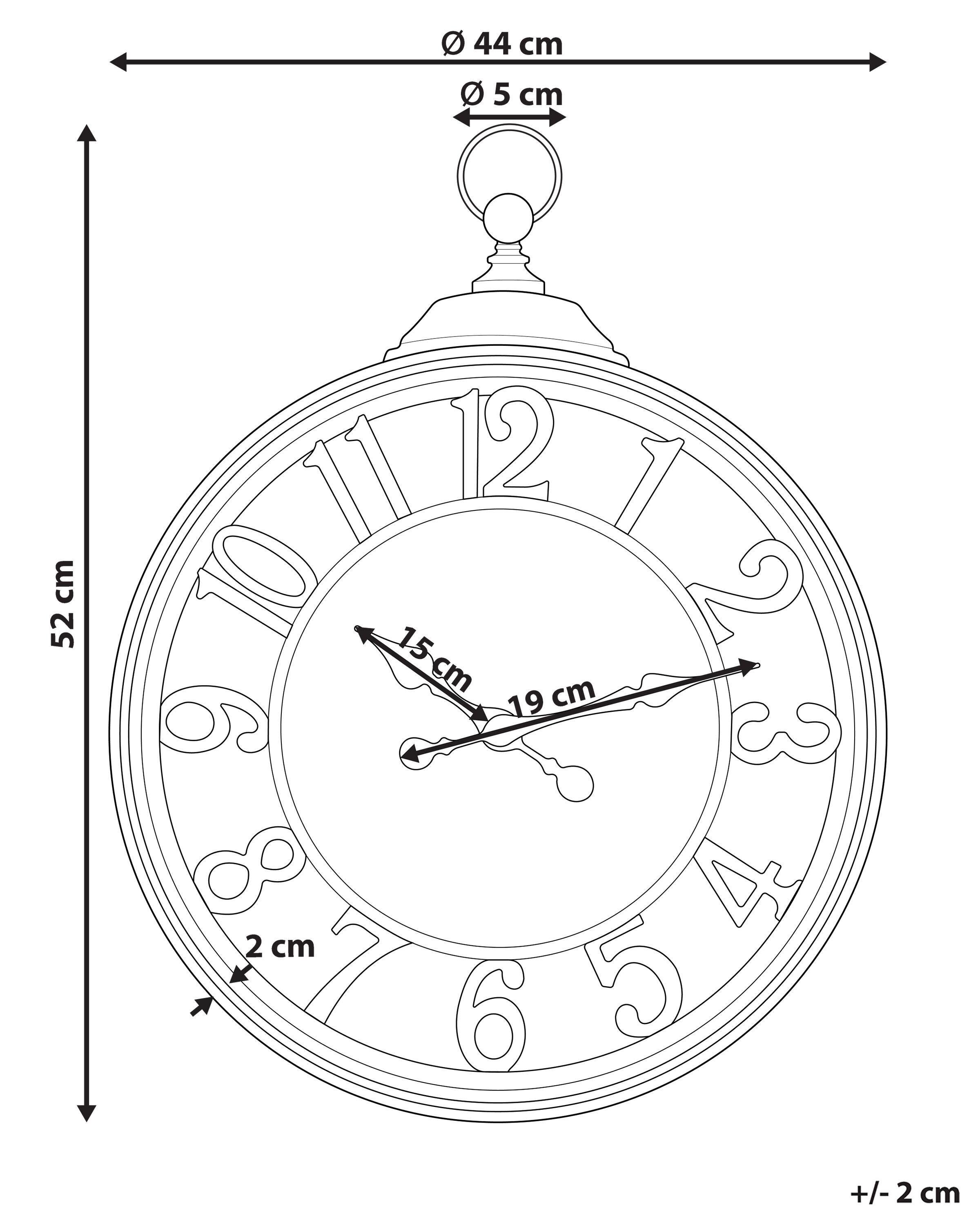 Beliani Wanduhr aus Kunststoff Klassisch ALLOZA  