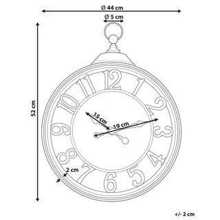 Beliani Wanduhr aus Kunststoff Klassisch ALLOZA  