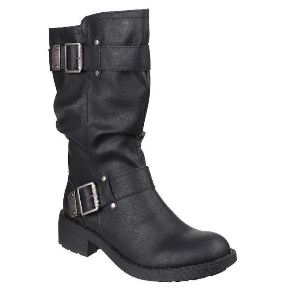 Image of Kunstlederbikerstiefel Trumble Damen Schwarz 36