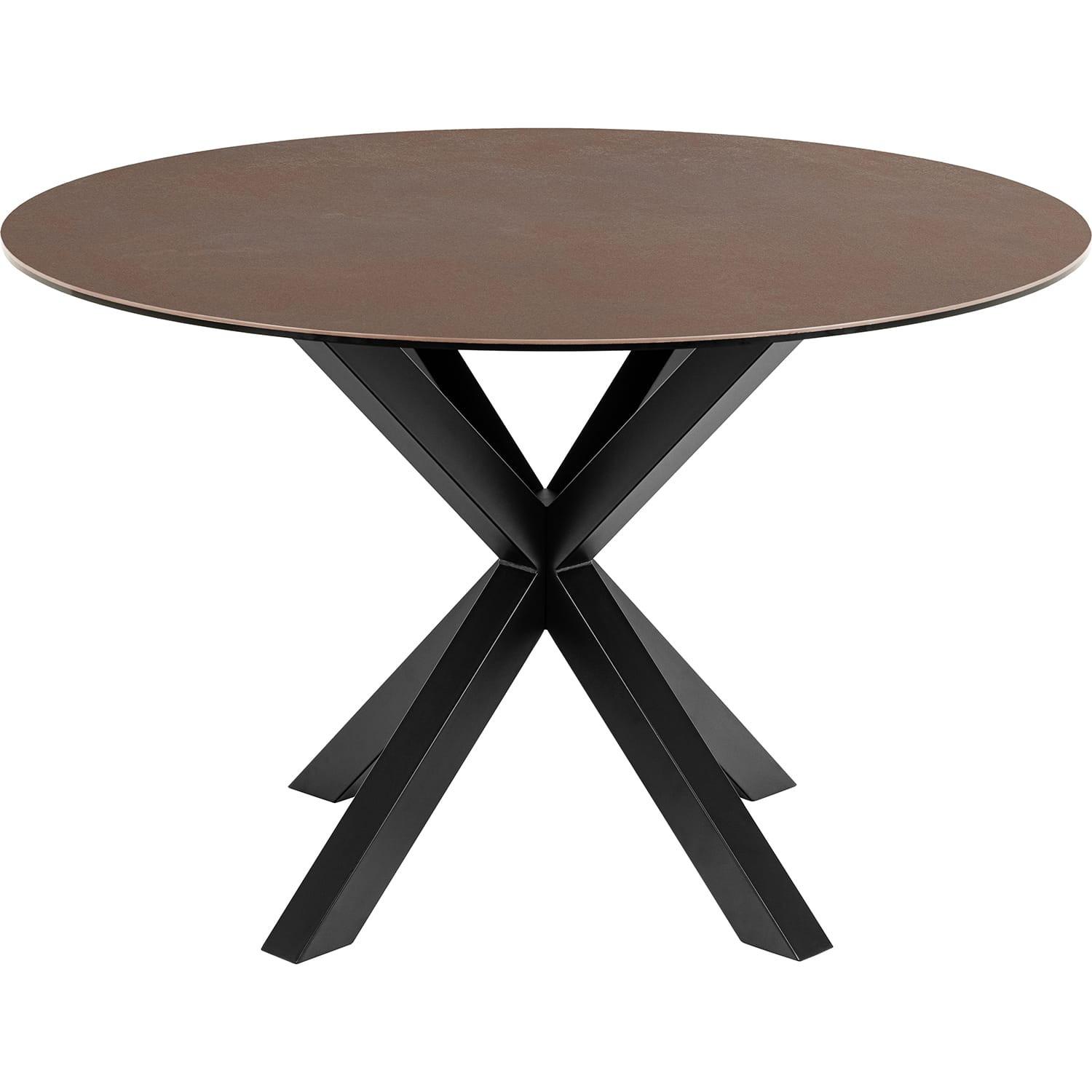 mutoni Table à manger Triple-X céramique brun rouille 119  