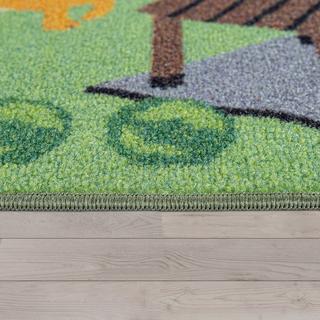 Paco Home Jouer au motif de zoo de tapis chambre pour enfants  