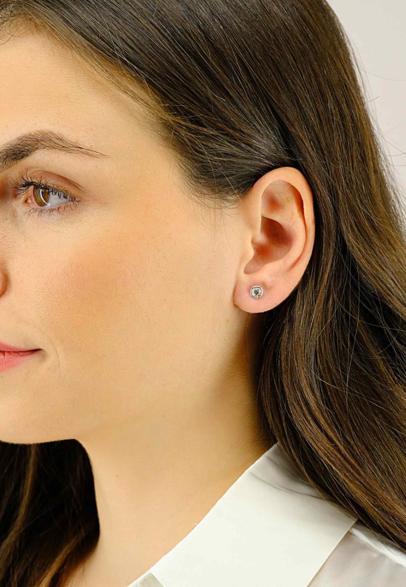 MUAU Schmuck  Ohrstecker Diamant 0.40ct. Weissgold 750 