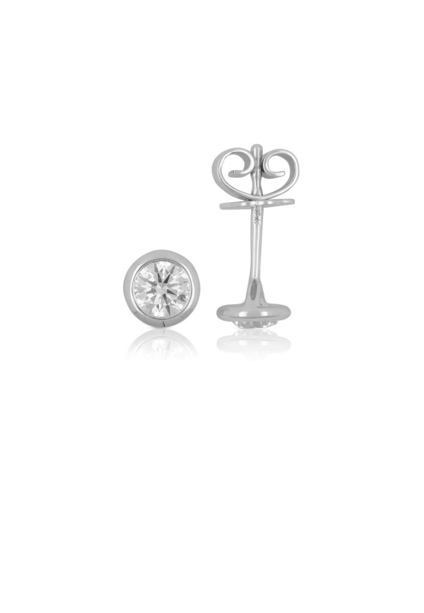 MUAU Schmuck  Clous d'oreilles en diamant 0,40ct. or blanc 750 