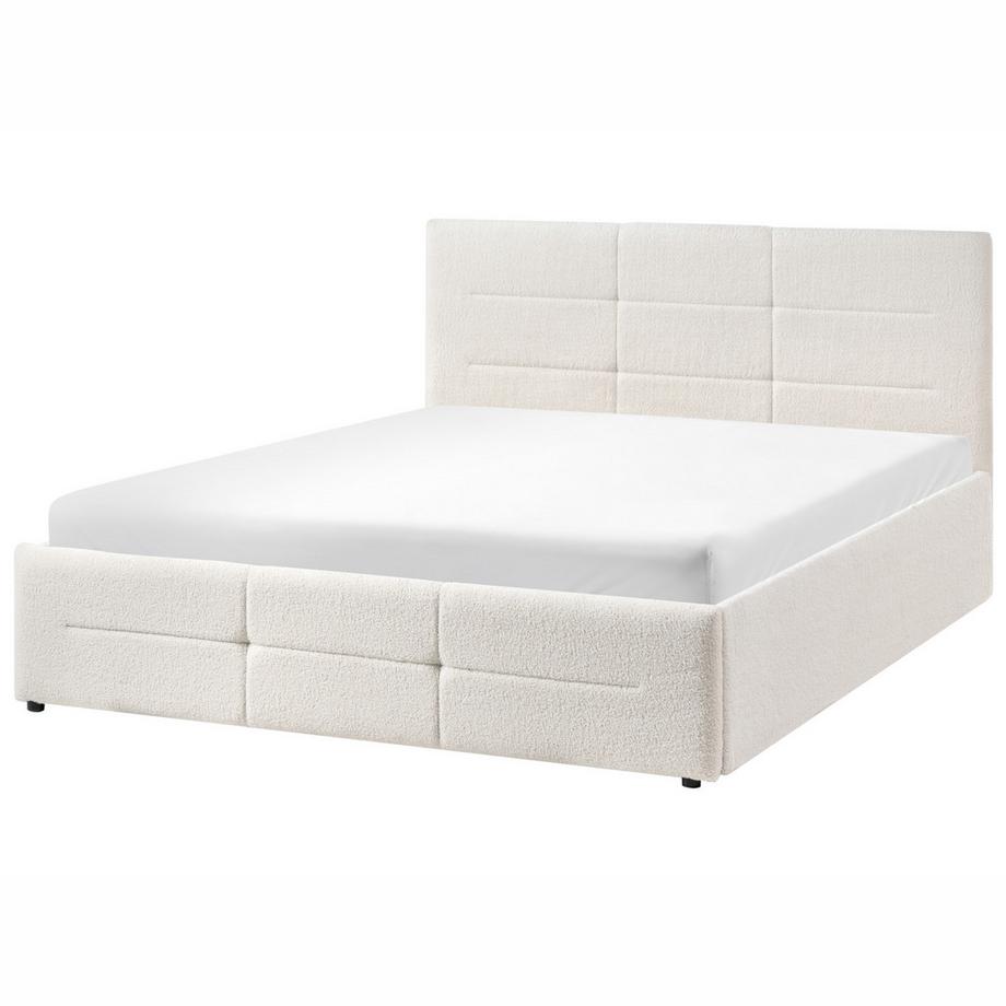 Beliani Bett mit Stauraum aus Bouclé  MASSOGNES  