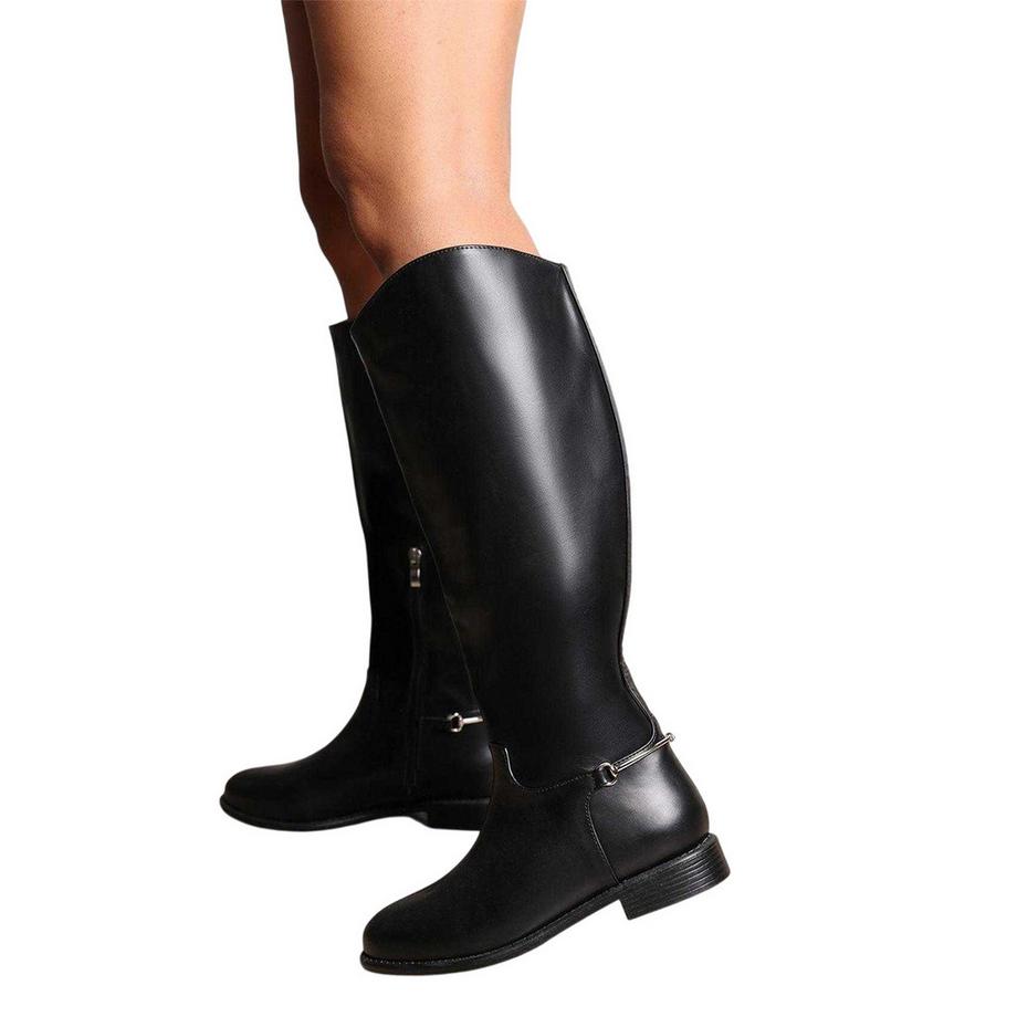Where's That From Kniehohe Flache Stiefel  