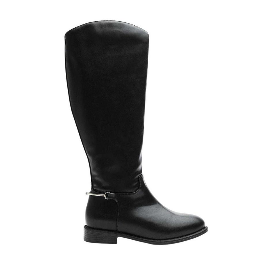 Kniehohe Stiefel , Flach