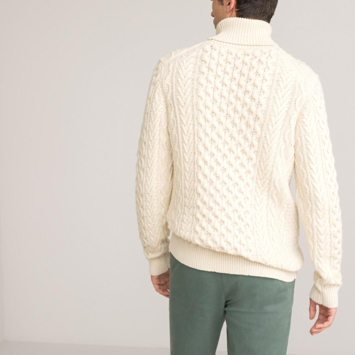 La Redoute Collections  Rollkragenpullover mit Zopfmuster 