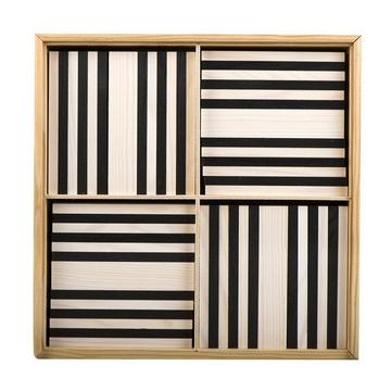 Holzbox mit 100 Kapla-Plättchen, schwarz/weiss, KAPLA