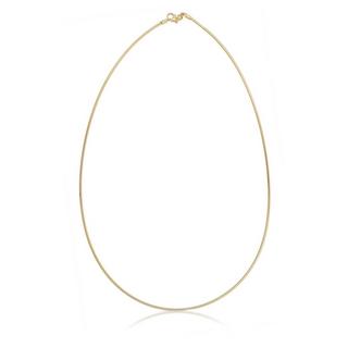 MUAU Schmuck  Collier Omega Glied Gelbgold 750, 1.4mm, 50cm 