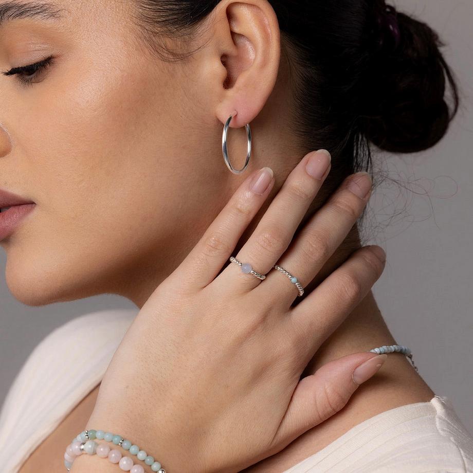 Balibay  Bague  Amalia avec pierre de larimar facettée 