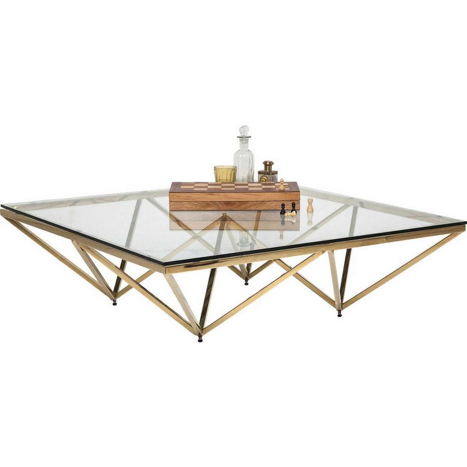KARE Design Couchtisch Network Gold 105x105cm  