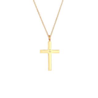 Kuzzoi  Collier Herren Erbskette Kreuz Oxidiert Massiv 925 Silber 