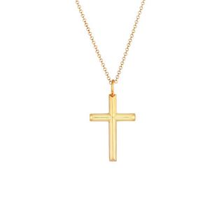 Kuzzoi  Collier Herren Erbskette Kreuz Oxidiert Massiv 925 Silber 