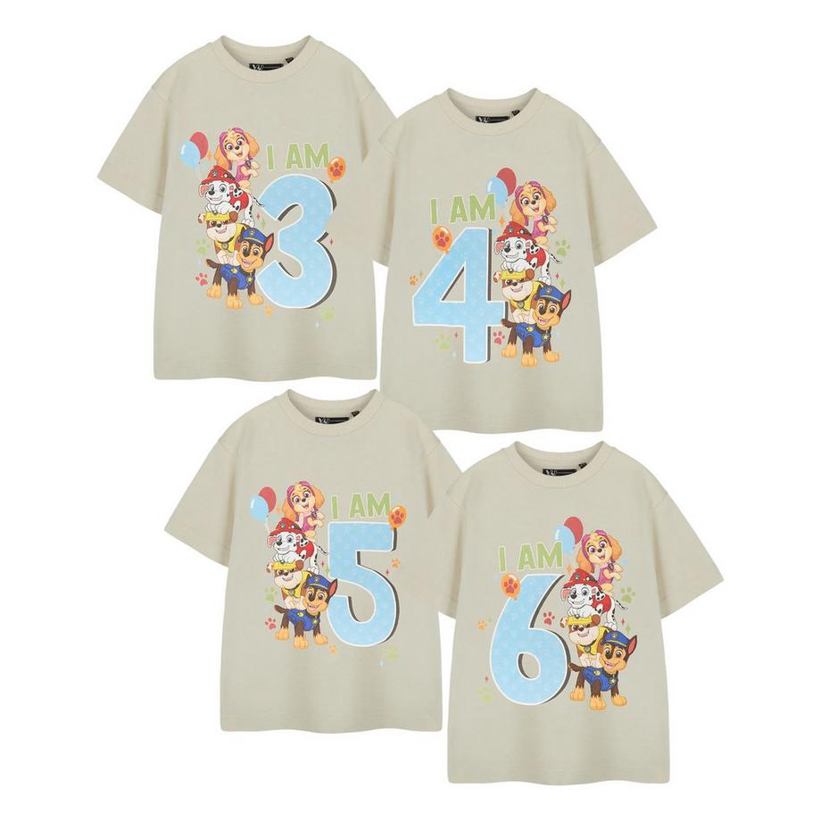 PAW PATROL  I Am 3 Maglietta Compleanno Maniche Corte 