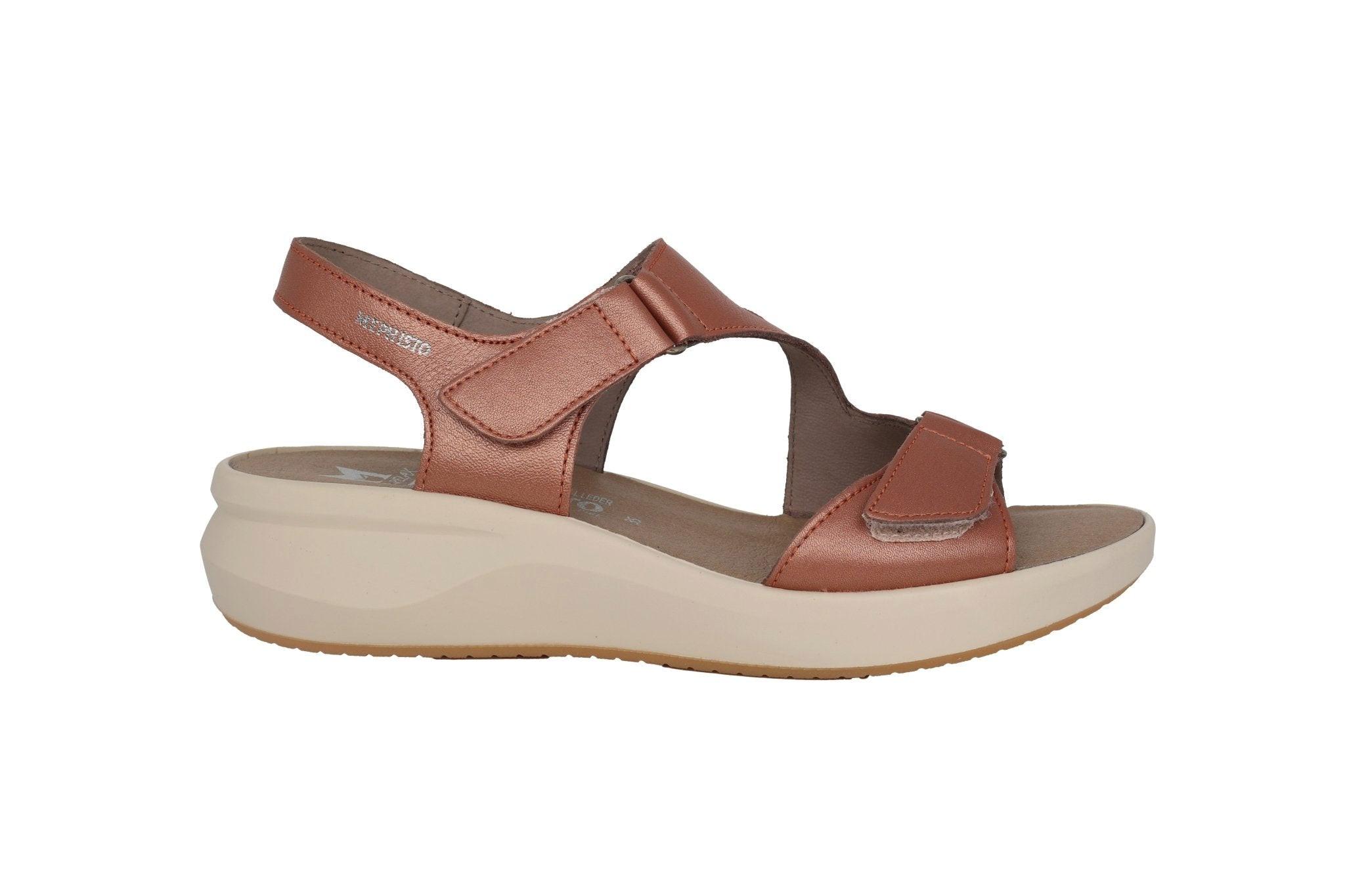 Image of Tiara - Leder Sandale Damen Orange 36