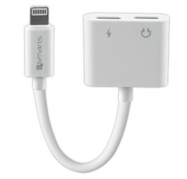 Image of Audio and Charging Splitter Lightning Smartphone, Tablet Weiß USB Auto, Indoor
