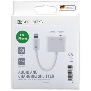 4smarts  Audio and Charging Splitter Lightning Smartphone, Tablet Bianco USB Auto, Interno 