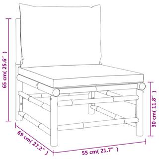 VidaXL Garten lounge set bambus  