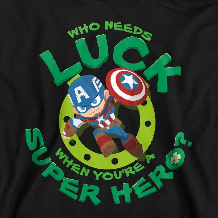CAPTAIN AMERICA  Sweat À Capuche Saintpatrick Lucky Super Hero 