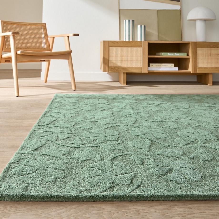 La Redoute Intérieurs Wollteppich mit Blumenmuster  