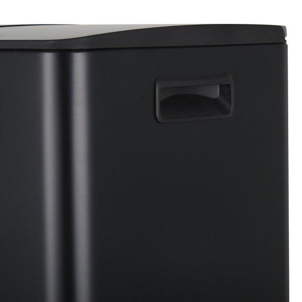 spirella selektive sortierung küche mülleimer Stahl ALIYA 60L (2x30L) Mattschwarz  