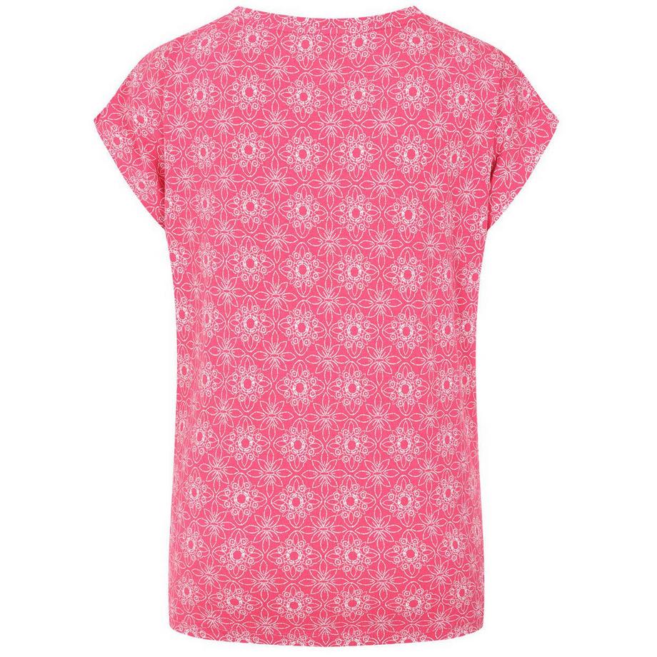 Lazy Jacks V-Ausschnitt Floral Geometrisches T-Shirt  
