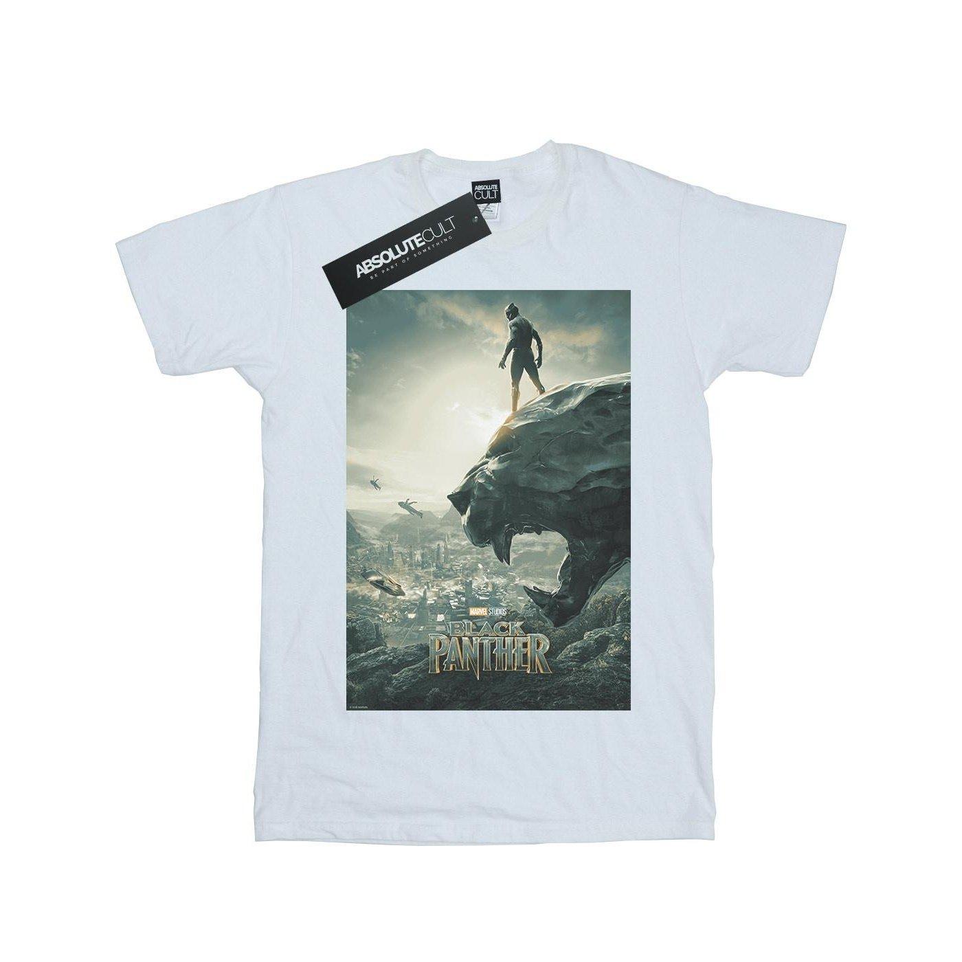 Image of Black Panther Poster Tshirt Unisex Weiss 152-158