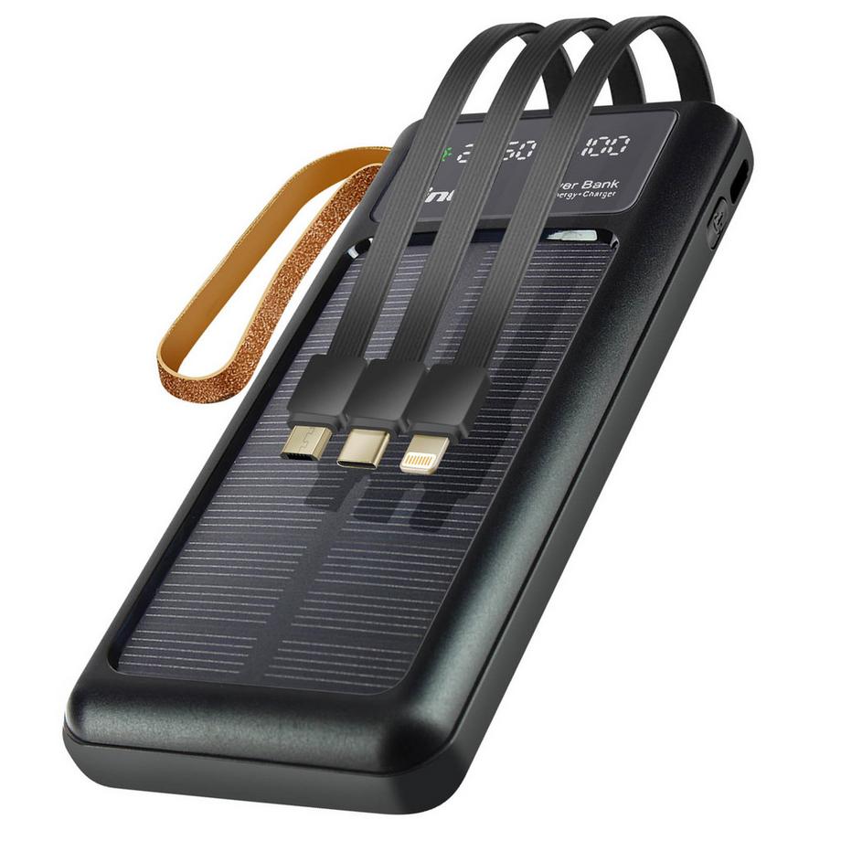 Powerbank Solaire 15000 mAh LinQ Noir