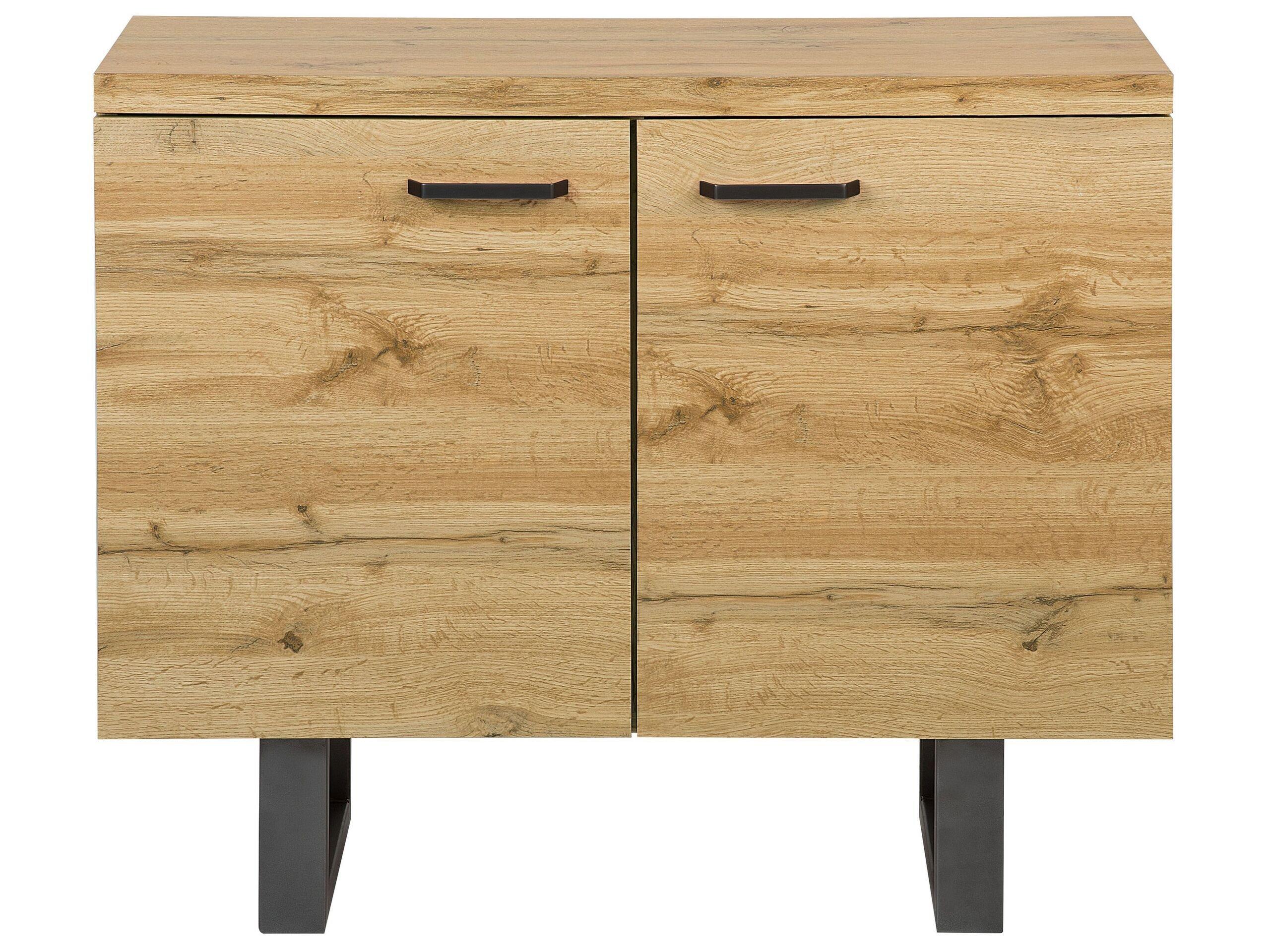 Beliani Sideboard mit 2 Türen aus MDF-Platte Klassisch TIMBER  