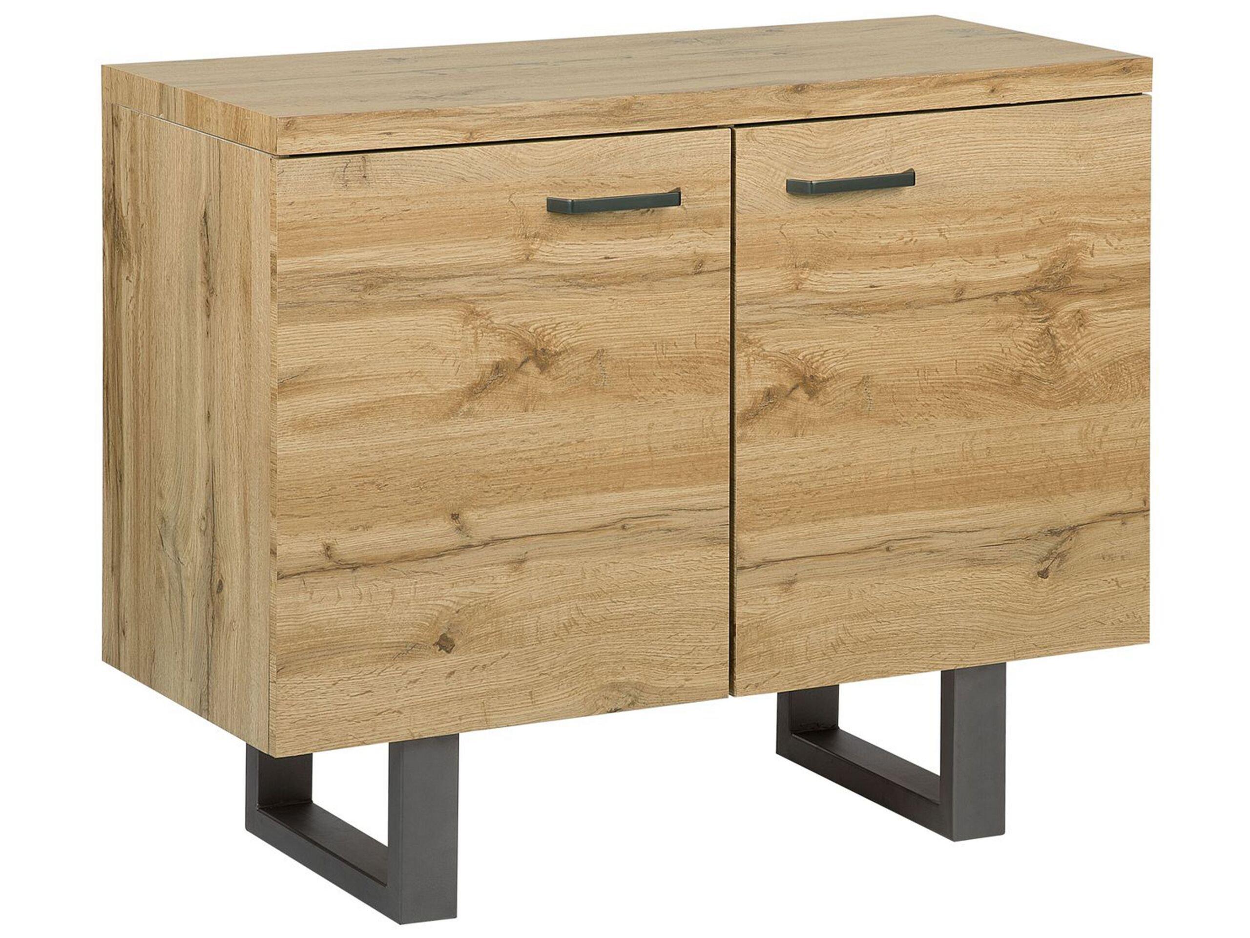 Beliani Sideboard mit 2 Türen aus MDF-Platte Klassisch TIMBER  