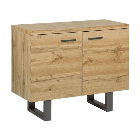 Beliani Sideboard mit 2 Türen aus MDF-Platte Klassisch TIMBER  