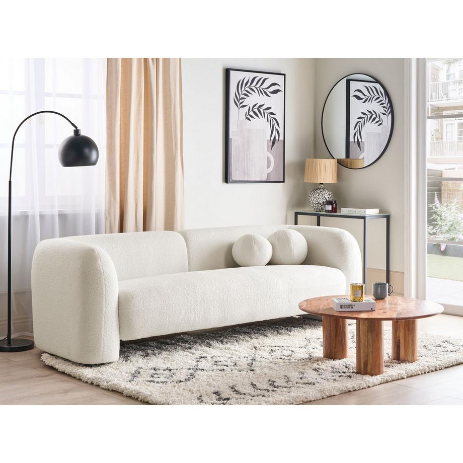 Beliani 3 Sitzer Sofa aus Bouclé Minimalistisch LEIREN  