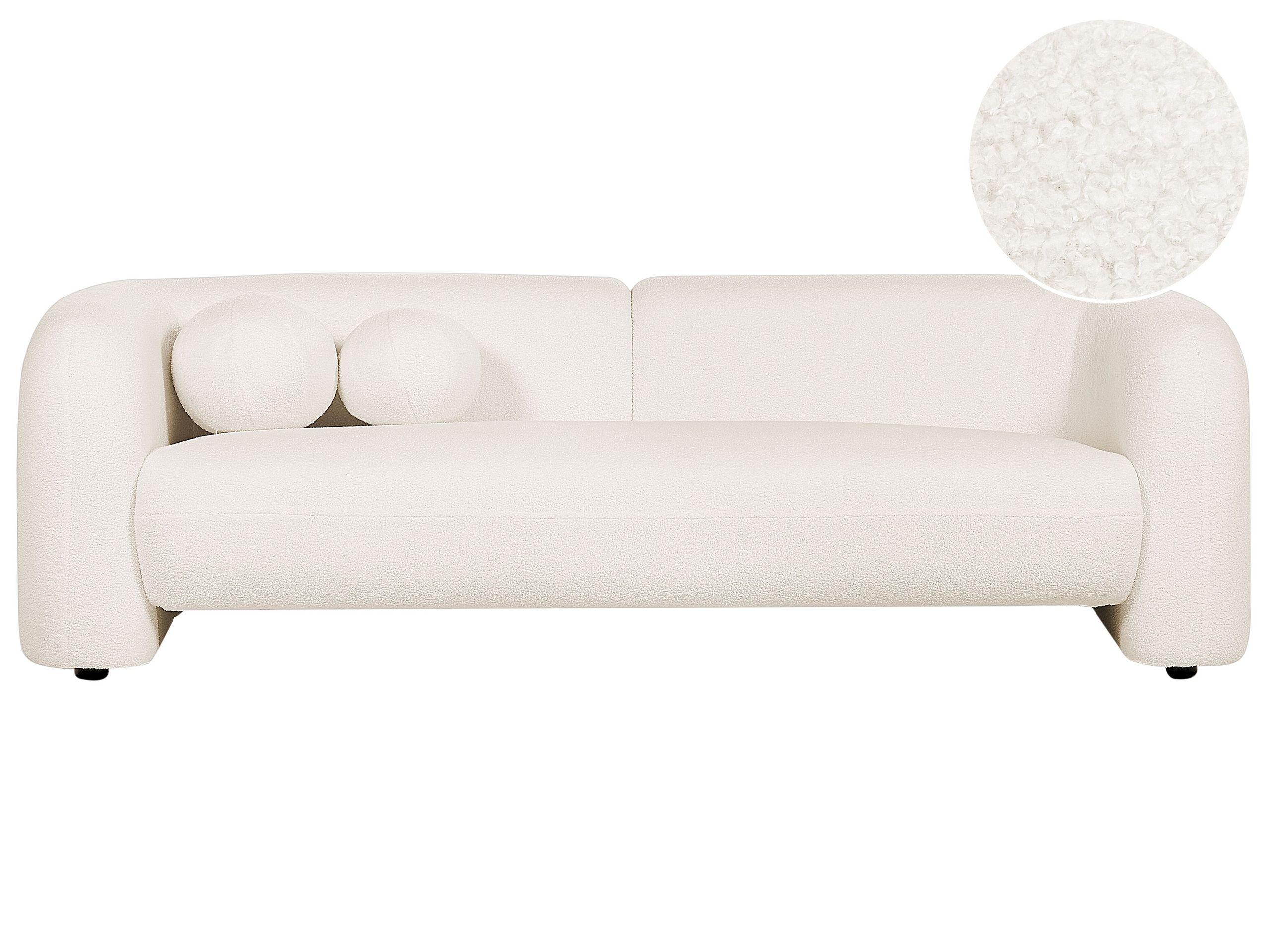 Beliani 3 Sitzer Sofa aus Bouclé Retro LEIREN  