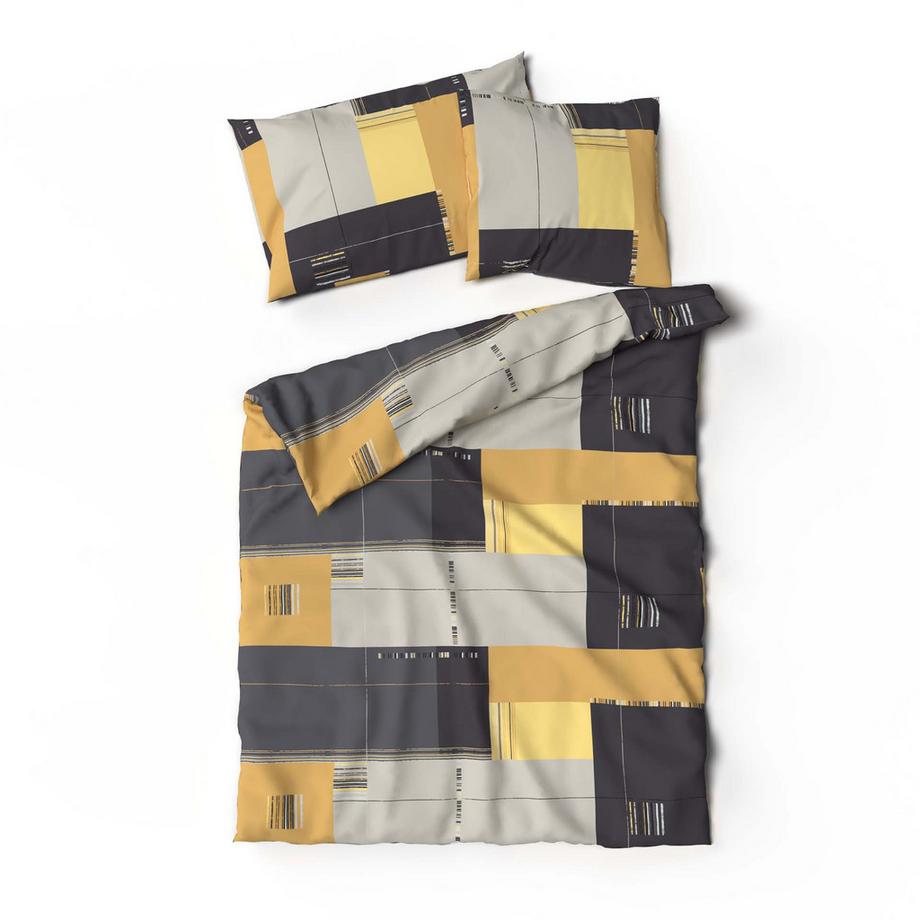 Lotus Bettwaren Kirima Satin Housse de Lit Jaune  