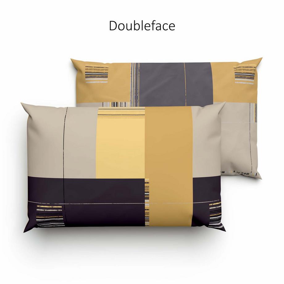 Lotus Housses en satin Kirima jaune housse 160x210 cm