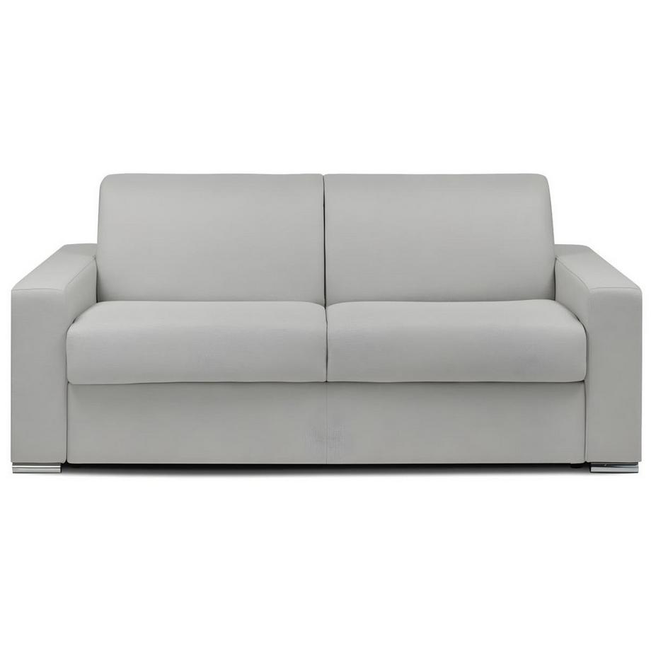 LINEA SOFA Canapé 3 places convertible express en tissu gris - Couchage 140 cm - Matelas 18 cm avec mémoire de forme CALITO  