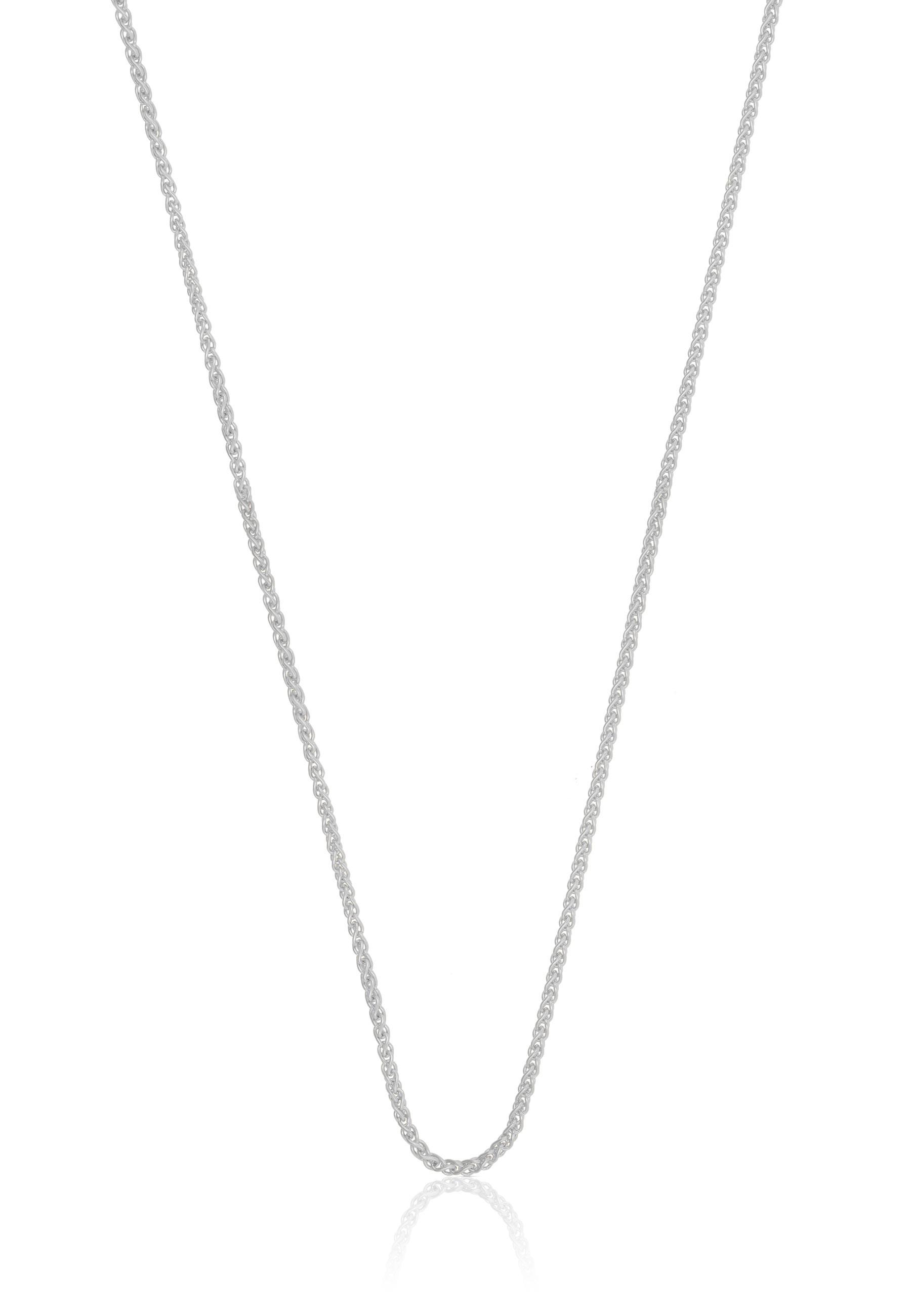 Image of Collier Zopf Weissgold 750, 1.2mm, 45cm Damen Silber 45cm