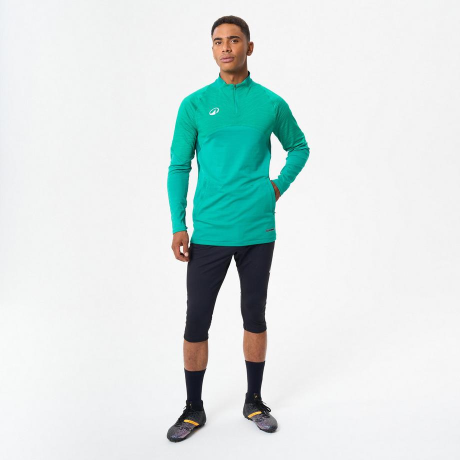 KIPSTA  Sweat-shirt homme football demi-zip polyester 