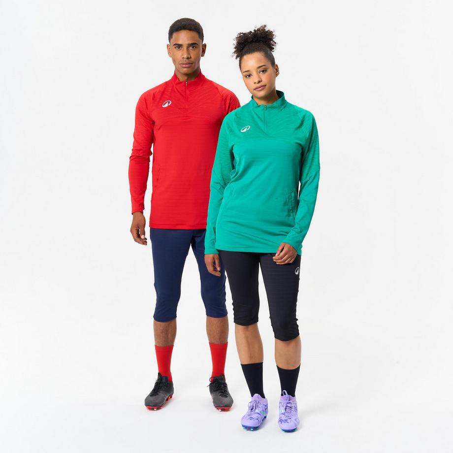 KIPSTA  Sweat-shirt homme football demi-zip polyester 