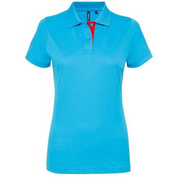 Kurzarm Kontrast Polo Shirt