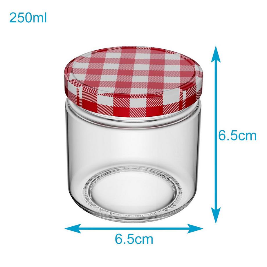Intirilife 25 pots à confiture avec couvercle  
