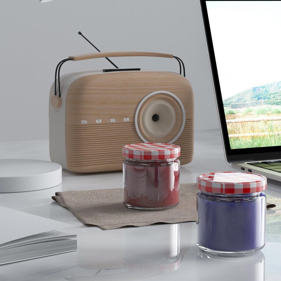 Intirilife 25 pots à confiture avec couvercle  