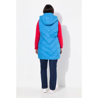 Ulla Popken Long Steppweste Wasserabweisend mit 2-Wege-Zipper  