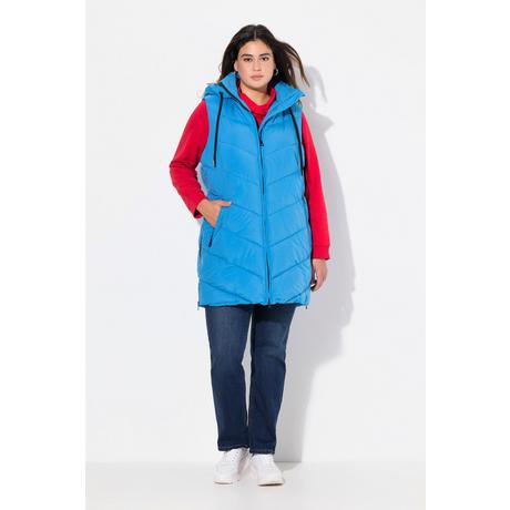 Ulla Popken Long Steppweste Wasserabweisend mit 2-Wege-Zipper  