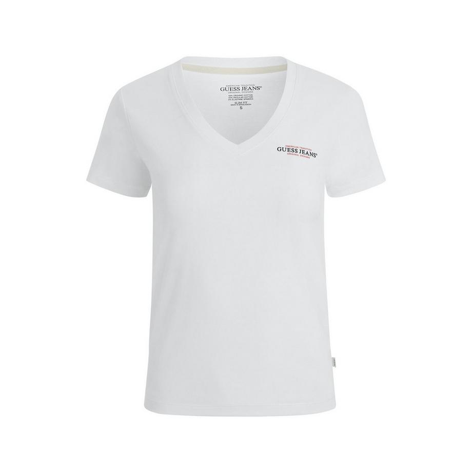 lim-fit damen v-auchnitt t-hirt gue american