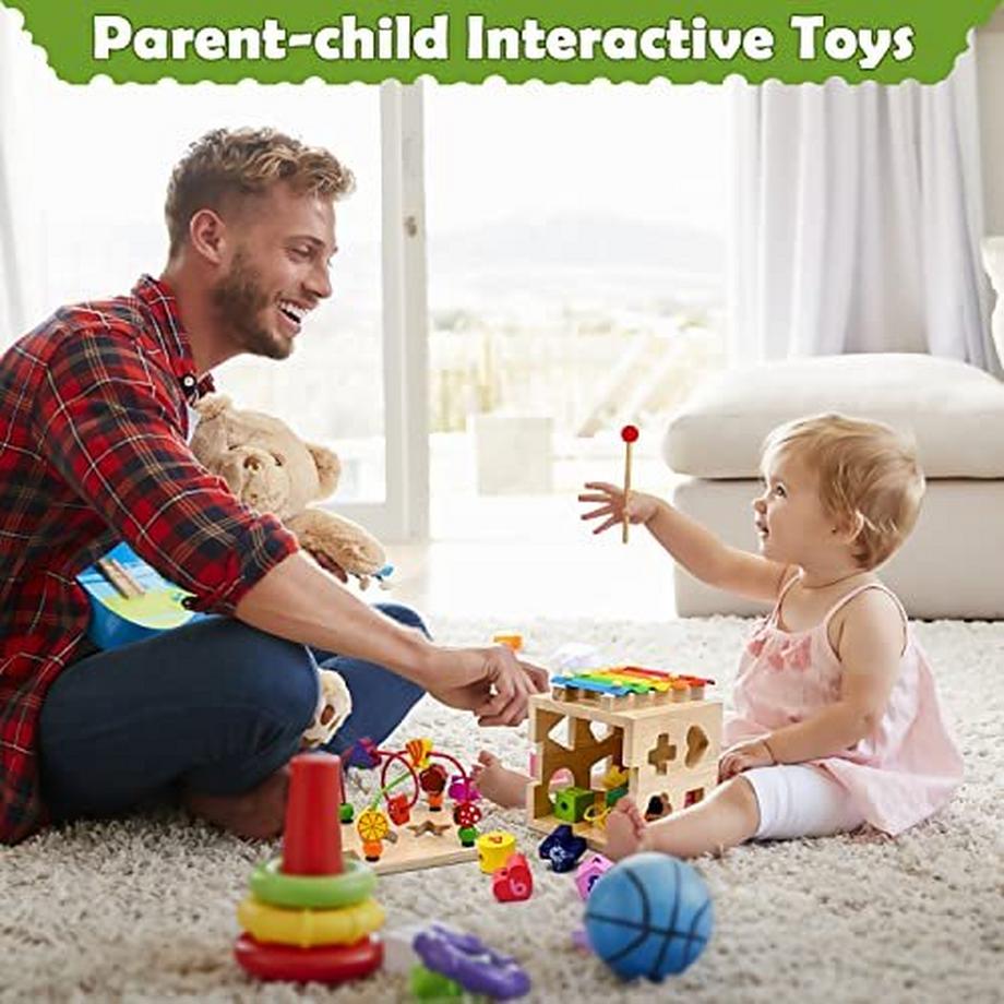 Activity-board  Motorikwürfel Motorikspielzeug 5-in-1 Spiele-Center Aktivität Würfel 